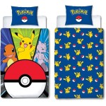 Set husă de pătură Pokémon Galben Alb Roșu Pat 140 2 Piese