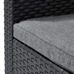 Canapea de grădină Allibert by KETER San Remo ratan sintetic Gri închis PP (65 x 63 x 74 cm)