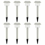 Lampă solară Lumisky Alesia LED Argintiu Oțel inoxidabil Alb rece (8 Unități)