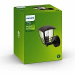Lampă de perete Philips My Garden Creek Negru Aluminiu A 60 W E27