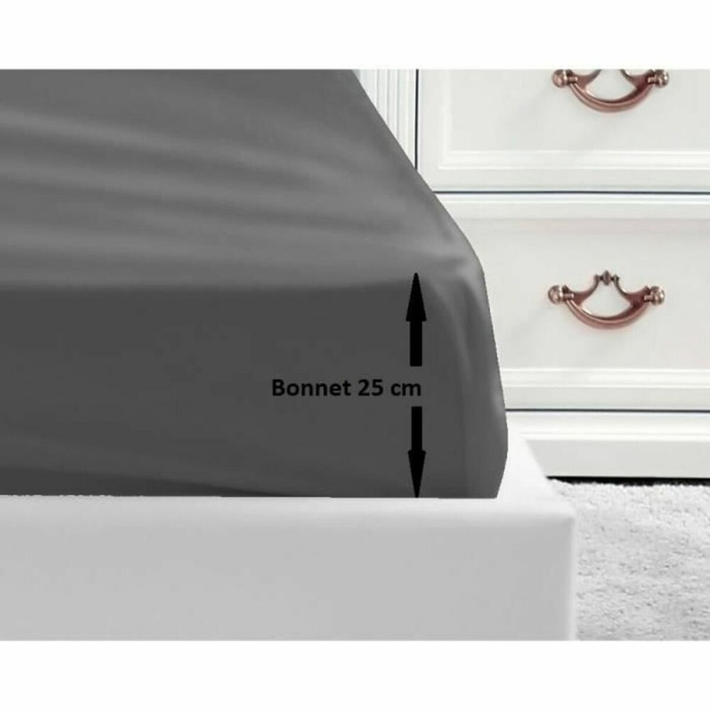 Foaie de jos Lovely Home Gri Gri închis Pat dublu 140 x 190 cm