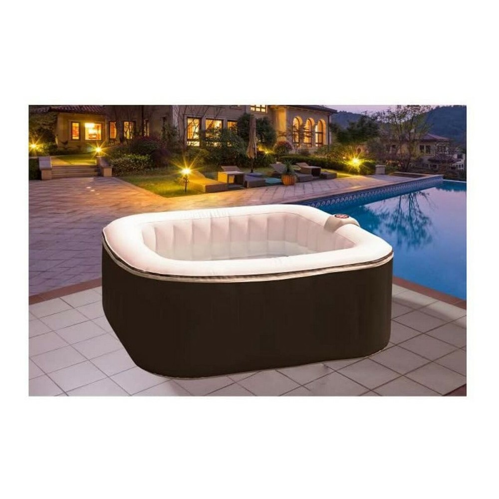 Inflatable Spa Sunspa Pătrat Negru 4 persoane (155 x 155 x 65 cm)