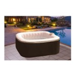 Inflatable Spa Sunspa Pătrat Negru 4 persoane (155 x 155 x 65 cm)