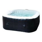 Inflatable Spa Sunspa Pătrat Negru 4 persoane (155 x 155 x 65 cm)