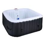 Inflatable Spa Sunspa Pătrat Negru 4 persoane (155 x 155 x 65 cm)