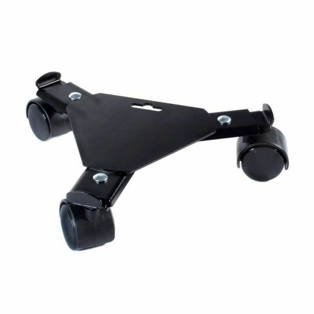 Suport cu roți pentru ghivece Nature Negru Metal (Ø 27/37 x 6 cm)