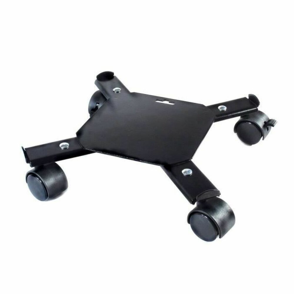 Suport cu roți pentru ghivece Nature Negru Metal