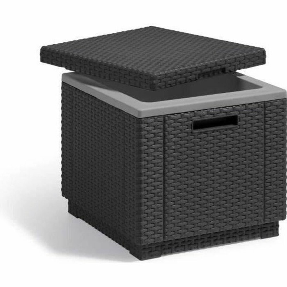 Masa laterală Allibert by KETER Ice Cube graphite 42 x 42 x 41 cm Gri