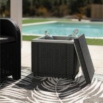 Masa laterală Allibert by KETER Ice Cube graphite 42 x 42 x 41 cm Gri