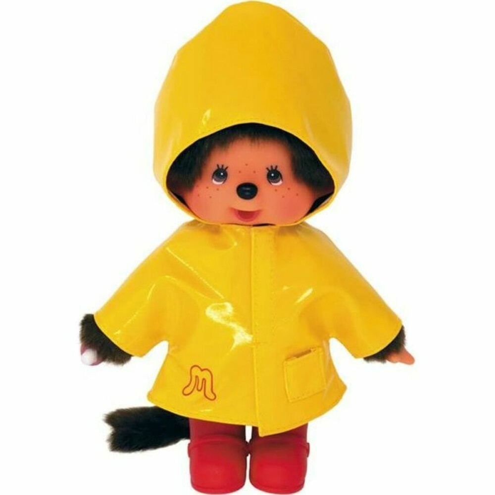 Jucărie de Pluș Bandai Monchhichi Iconic Raincoat 20 cm Galben