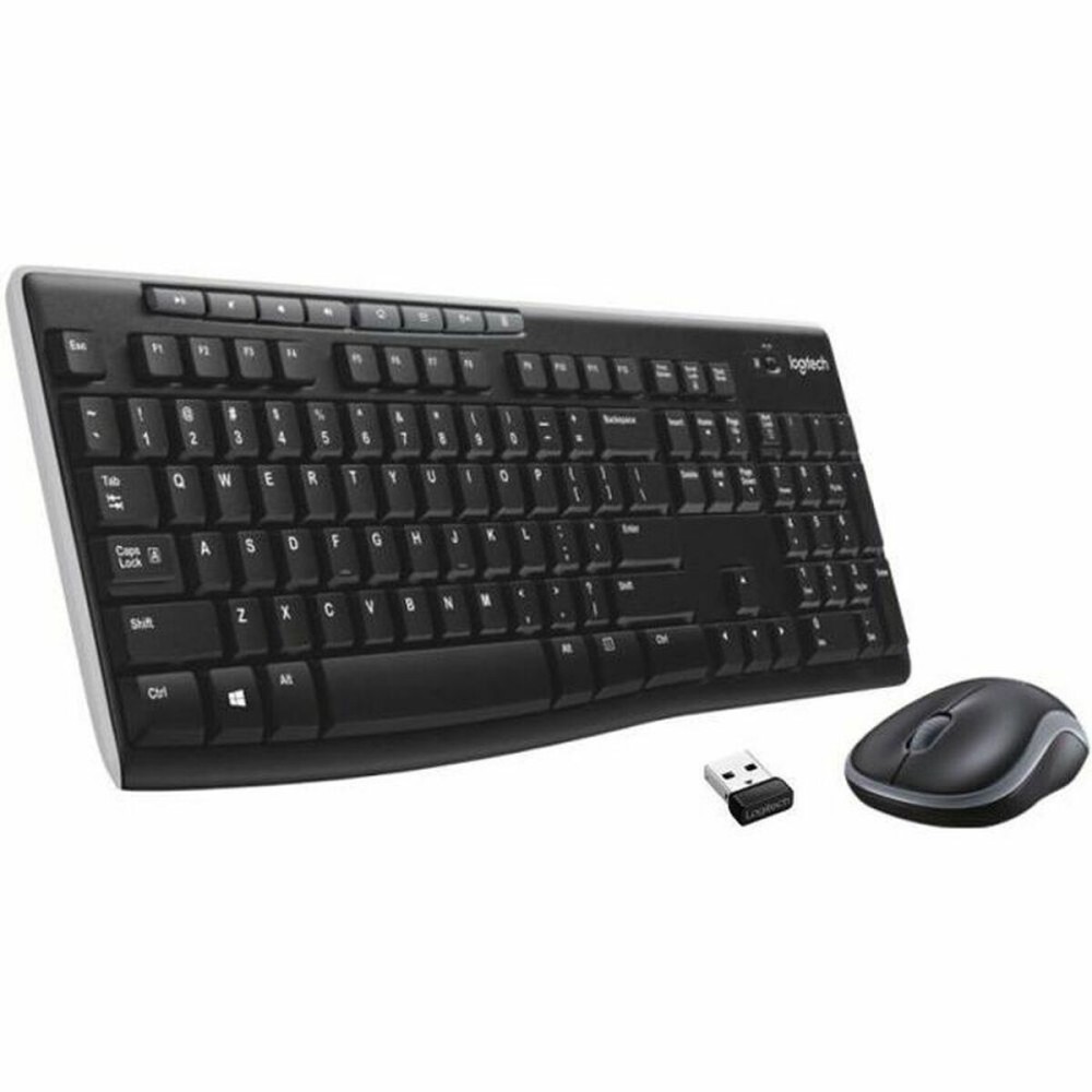 Tastatură și Mouse Fără Fir Logitech MK270 Franceză Negru AZERTY