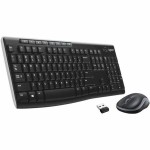 Tastatură și Mouse Fără Fir Logitech MK270 Franceză Negru AZERTY