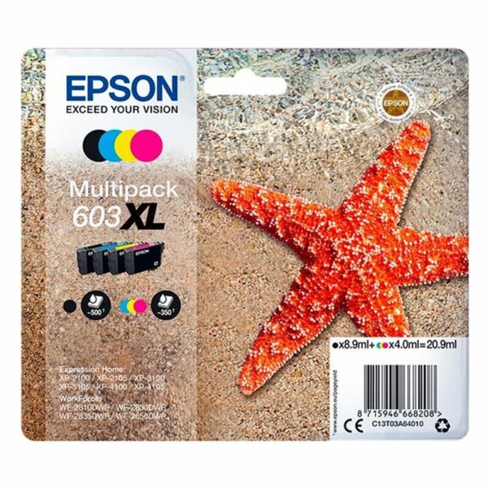 Cartuș cu Cerneală Originală Epson EP66820 Multicolor Negru Galben