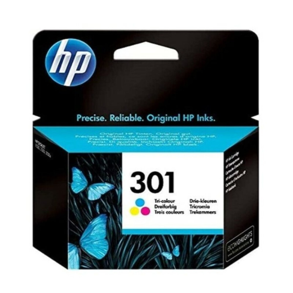 Cartuș cu Cerneală Originală HP Cartucho de tinta original HP 301 Tri-color Negru Cyan/Magenta/Galben (3 pcs)