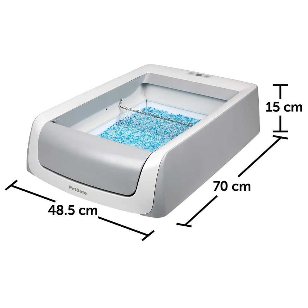 Nisip pentru pisici PetSafe Stergere automată 15 x 70 x 48,5 cm Alb Plastic