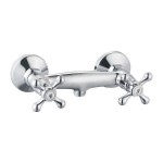 Robinet Bimando Rousseau Beverley Gri Metal Alamă 15 cm Duș
