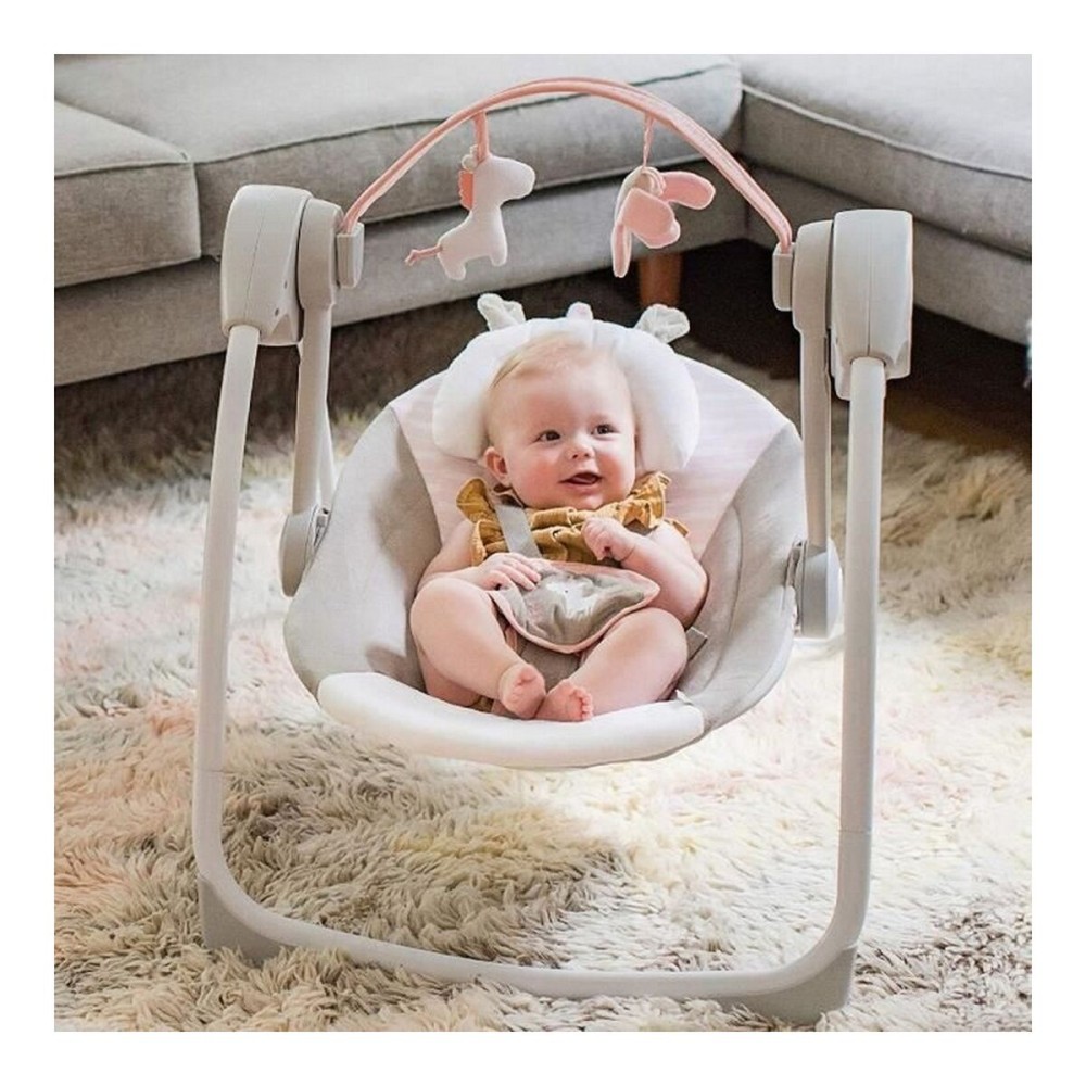 Scaun Balansoar Ingenuity Compact Swing - Flora Roz deschis