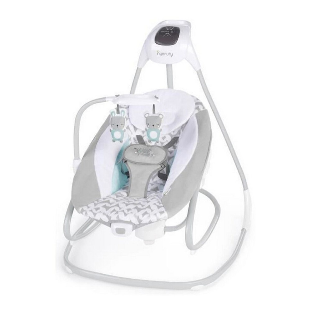 Scaun Balansoar Ingenuity 2-in-1 Swing Lounger - Raylan Gri Alb