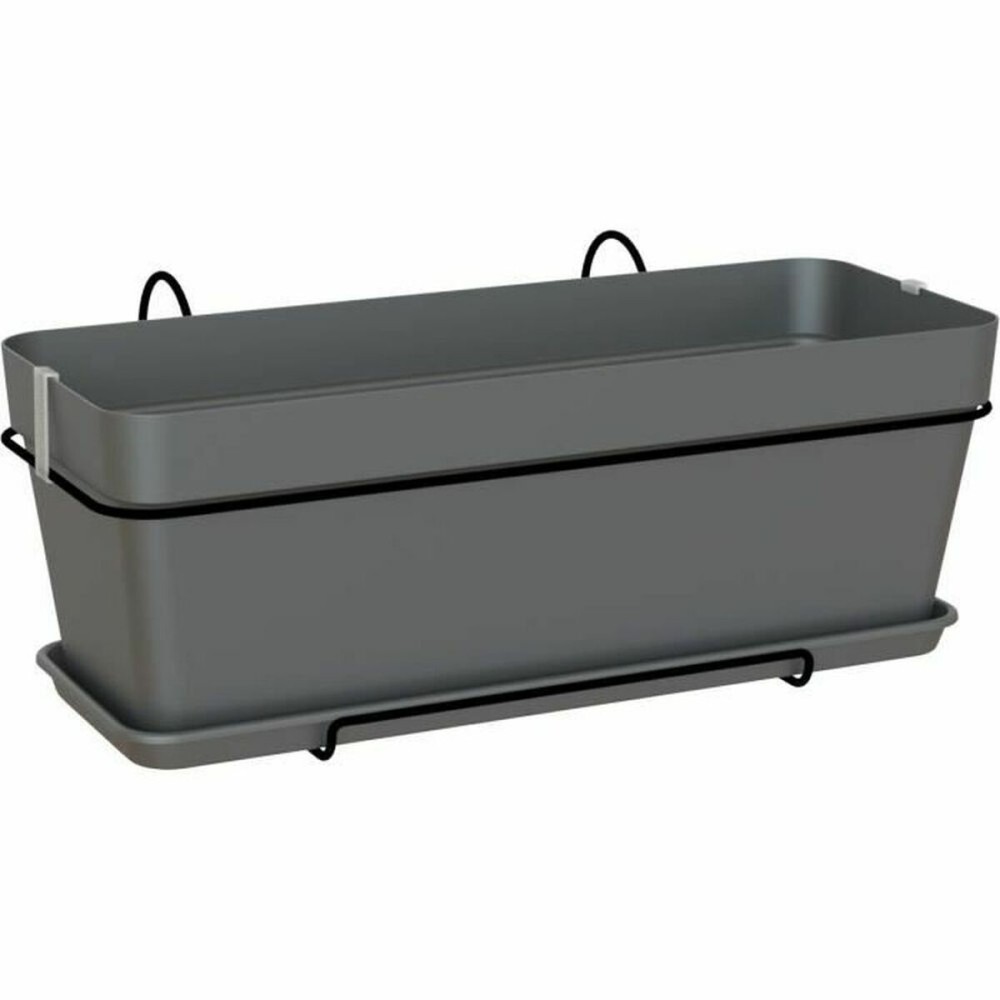 Ghiveci cu farfurie Artevasi Capri v2 Pentru atârnare la balcon Antracit 50,2 x 28,5 x 20,7 cm