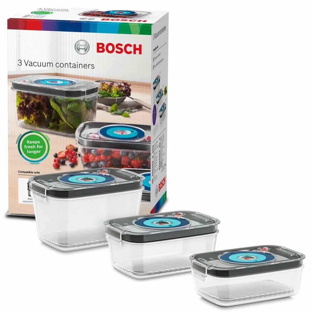 Set de 3 Cutii pentru Prânz BOSCH Tritan Plastic 700 ml 1 L 1,5 L (3 Unități)