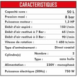 Compresor de aer MECAFER 425523 Orizontal Silențios 8 bar 24 L