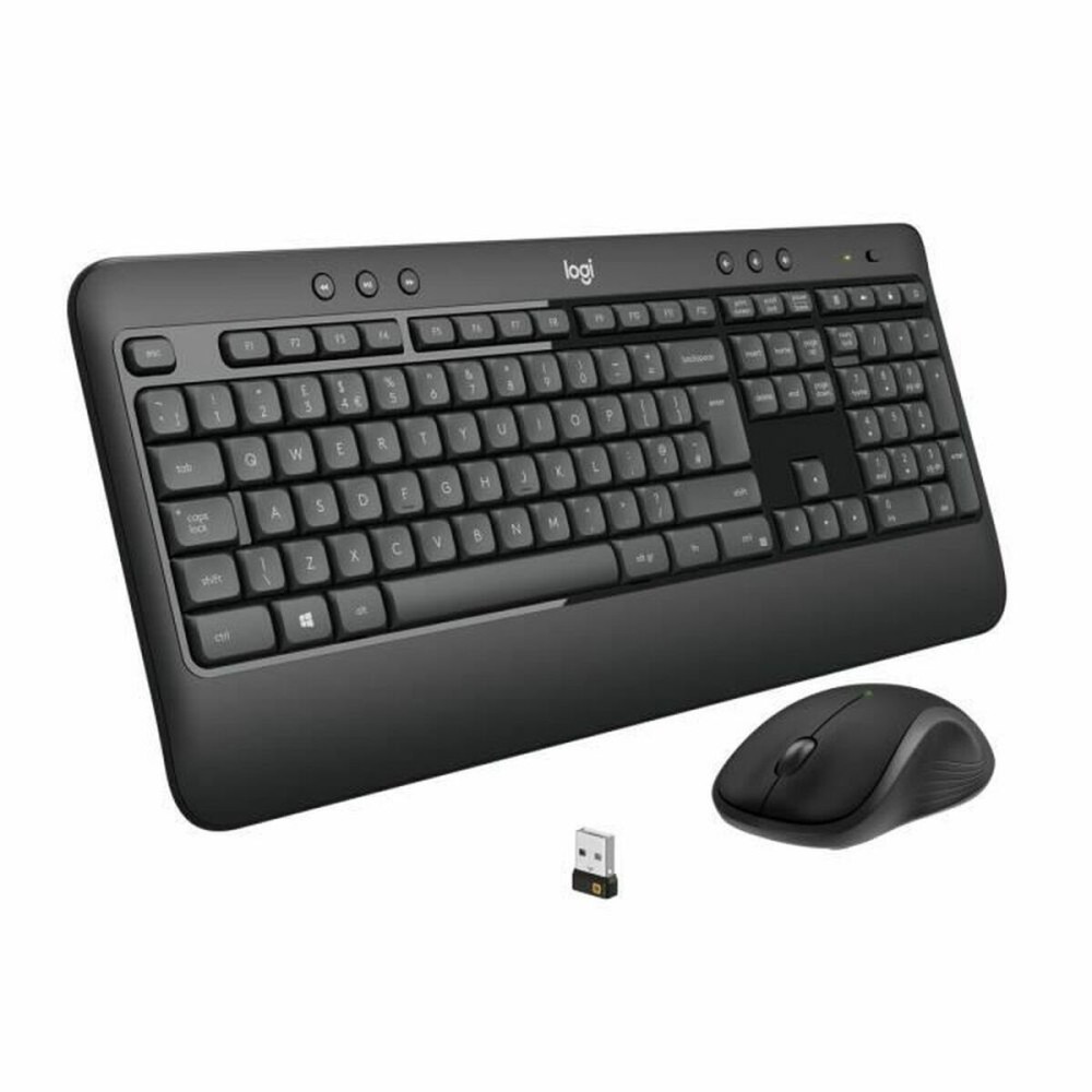 Tastatură și Mouse Fără Fir Logitech MK540 Franceză Negru Negru/Alb AZERTY
