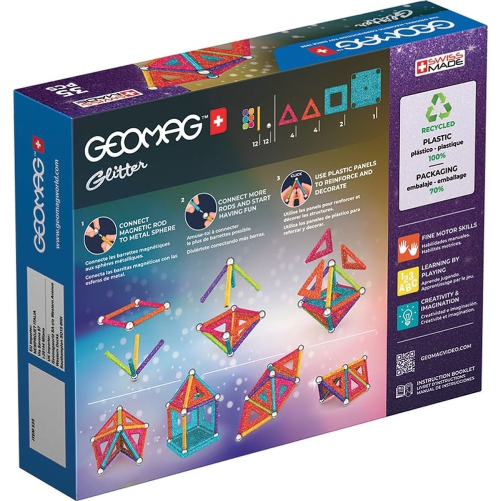 Playset Geomag Glitter (35 Piese)