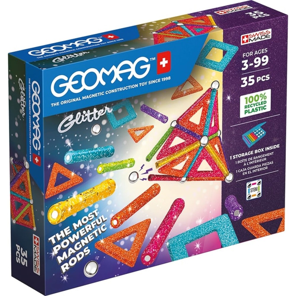 Playset Geomag Glitter (35 Piese)