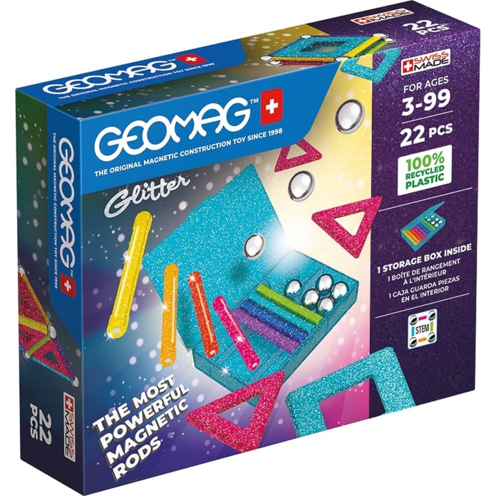 Playset Geomag Glitter (22 Piese)