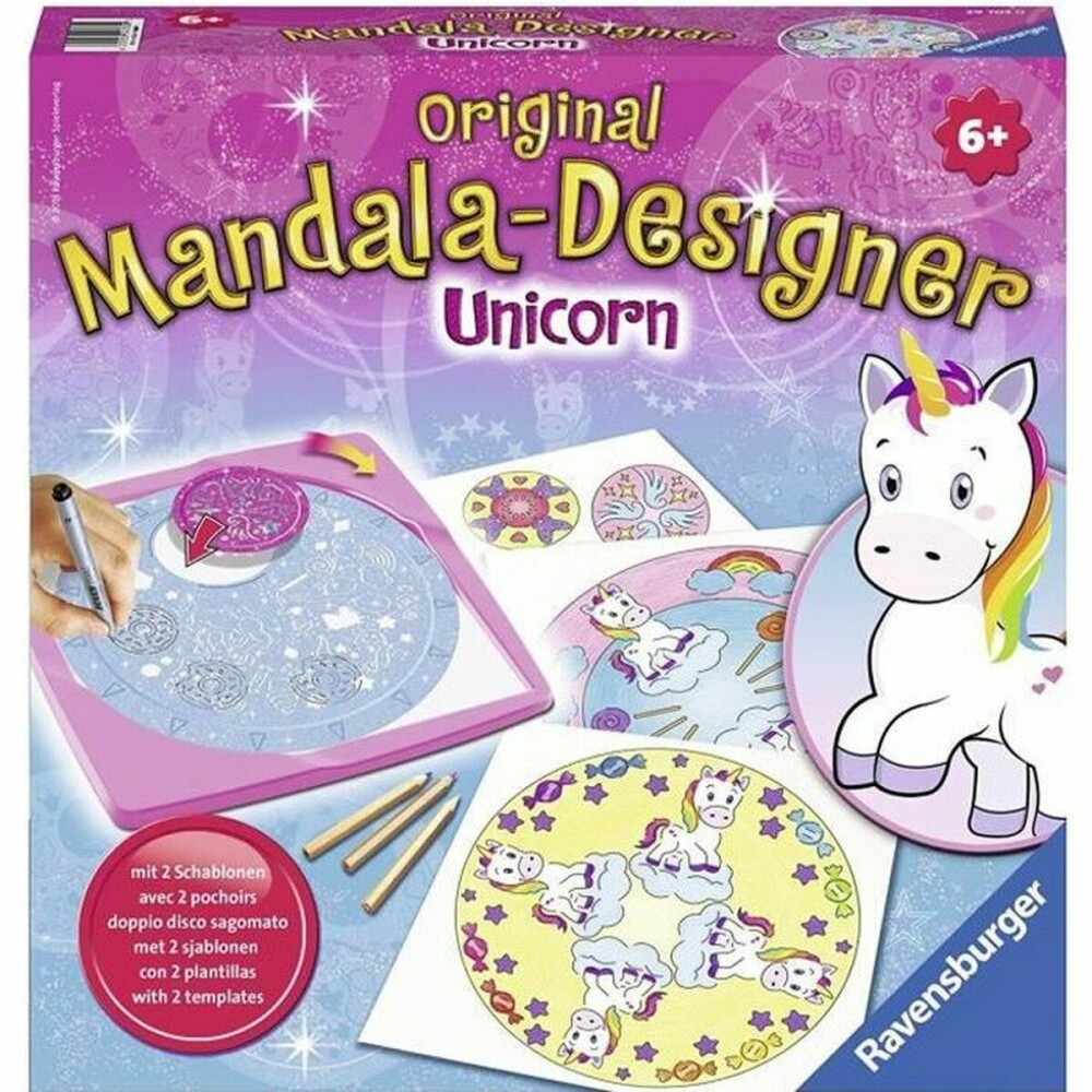 Desene pentru colorat Ravensburger Design Unicorn Mandala