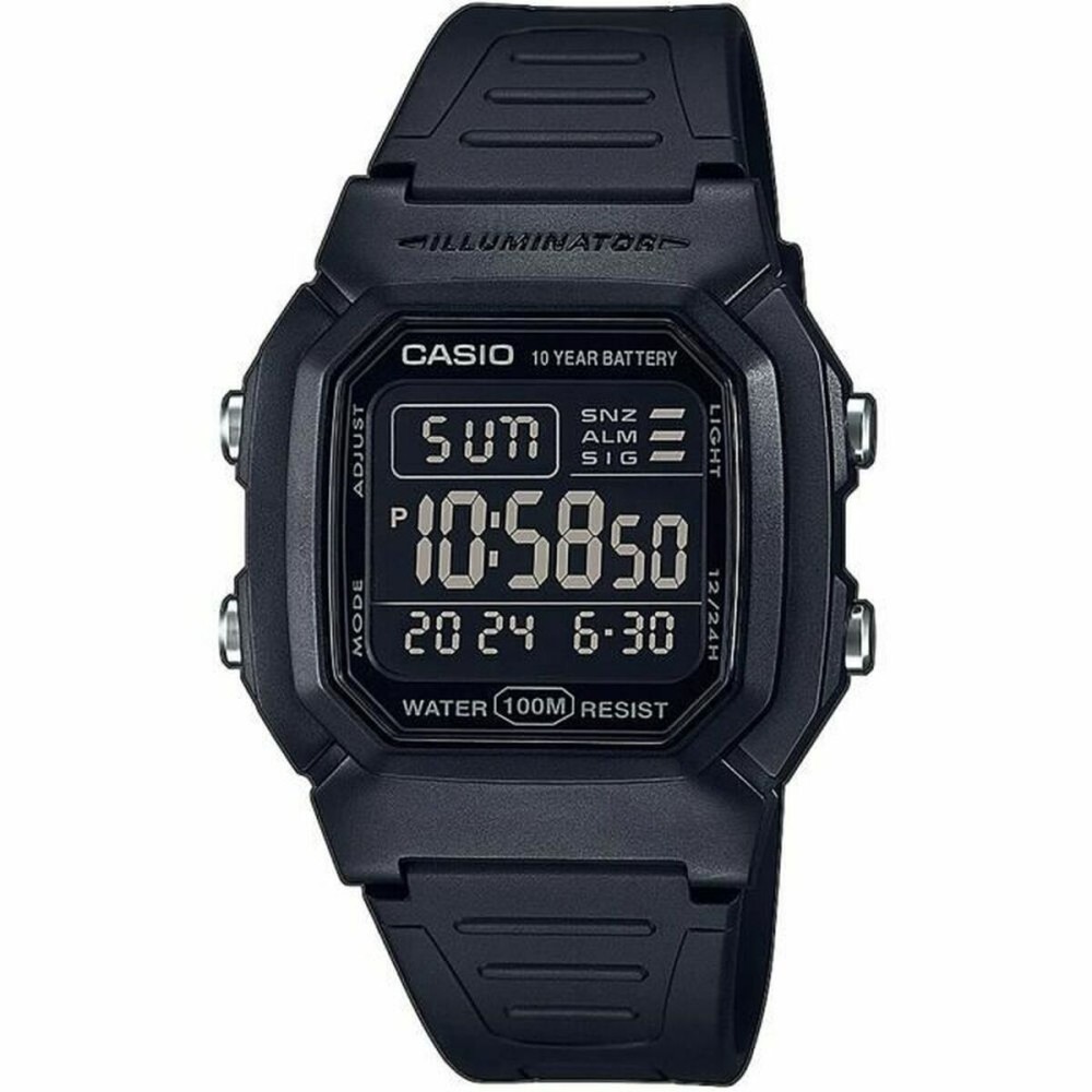 Ceas Bărbați Casio W-800H-1BVES Ø 36 mm Negru