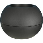 Ghiveci Riviera Negru Plastic Rotund Míč Ø 50 cm