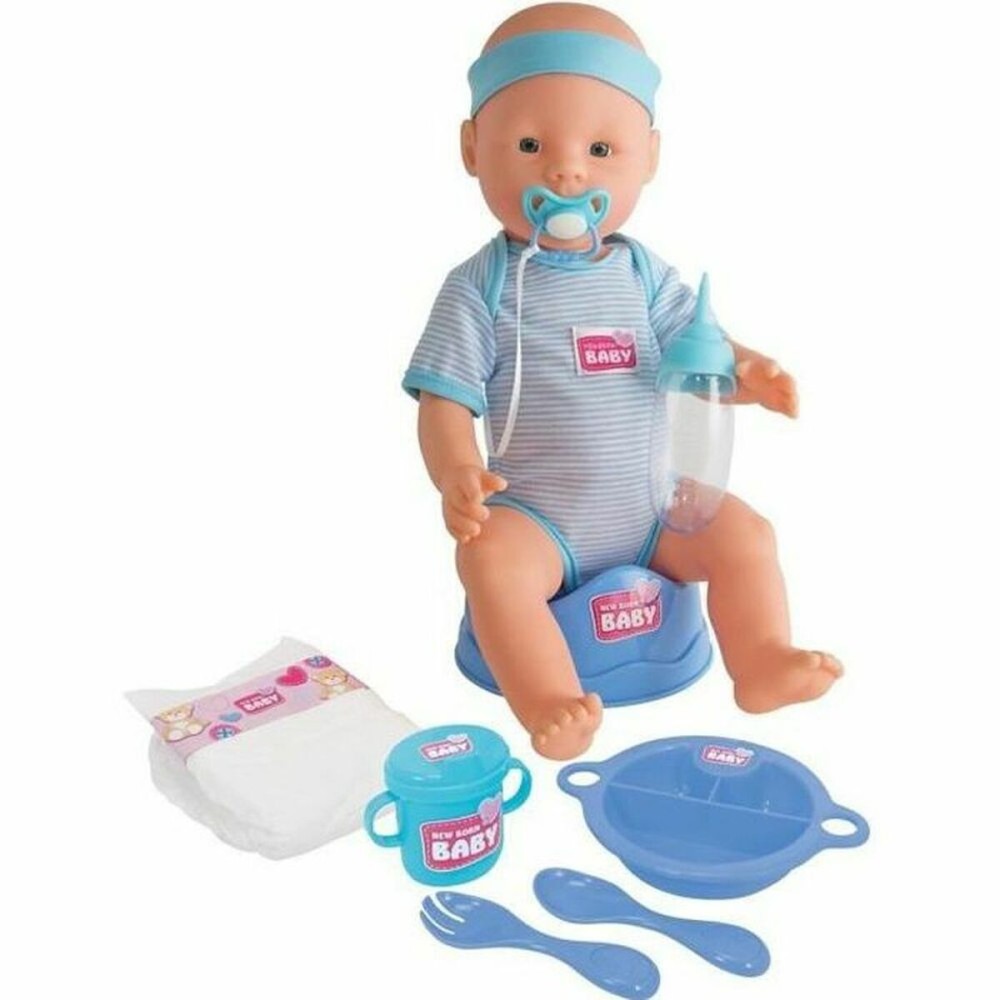 Păpușă bebeluș cu accesorii Simba New Born Baby 43 cm