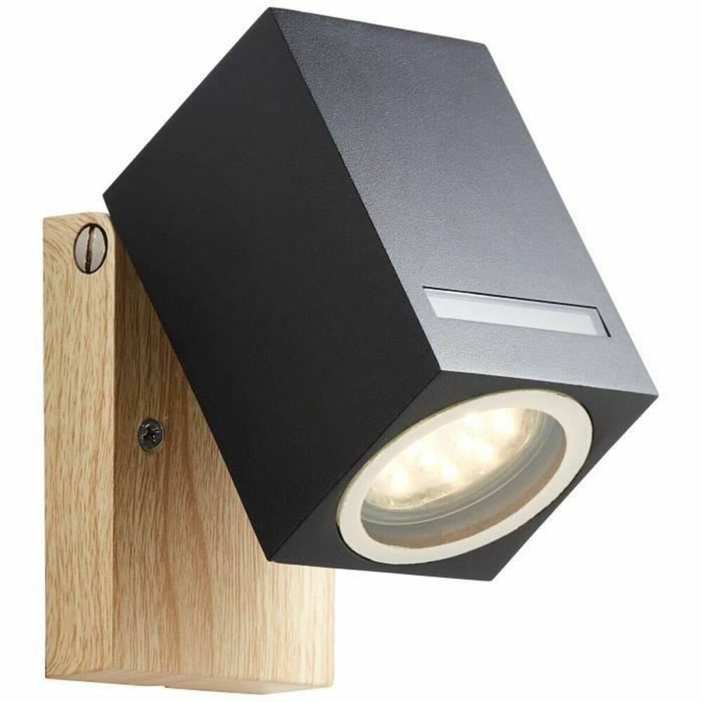 Lampă de perete Brilliant Galeni Negru Natural Metal Geam 20 W GU10