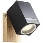 Lampă de perete Brilliant Galeni Negru Natural Metal Geam 20 W GU10
