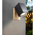 Lampă de perete Brilliant Galeni Negru Natural Metal Geam 20 W GU10