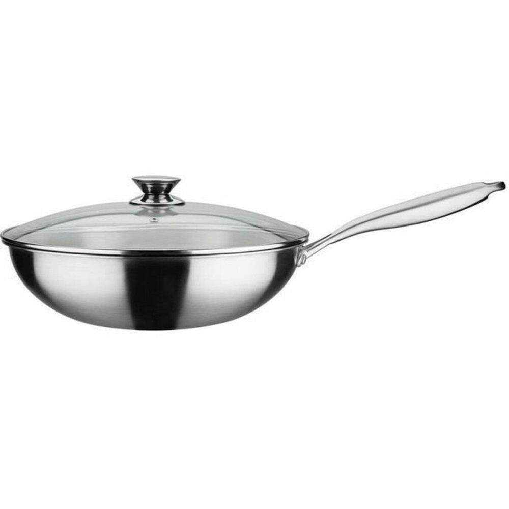 Tigaie Wok GSW 868402 Oțel inoxidabil Argintiu Ø 32 cm
