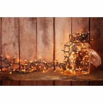 Ghirlandă de lumini LED Lumisky YOGY SOLAR WARM 400 LEDS Negru noir 1 W