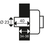 Încuietoare cu mortar Yale YV25BT-40 Oțel Uși Ø 23 mm