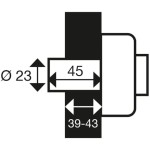 Încuietoare cu mortar Yale YV25DE-45 19,5 x 7 x 14 cm Oțel Uși Ø 23 mm