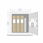 Seif cu încuietoare electronică Yale YSEB/400/EB1 Negru Oțel inoxidabil Oțel