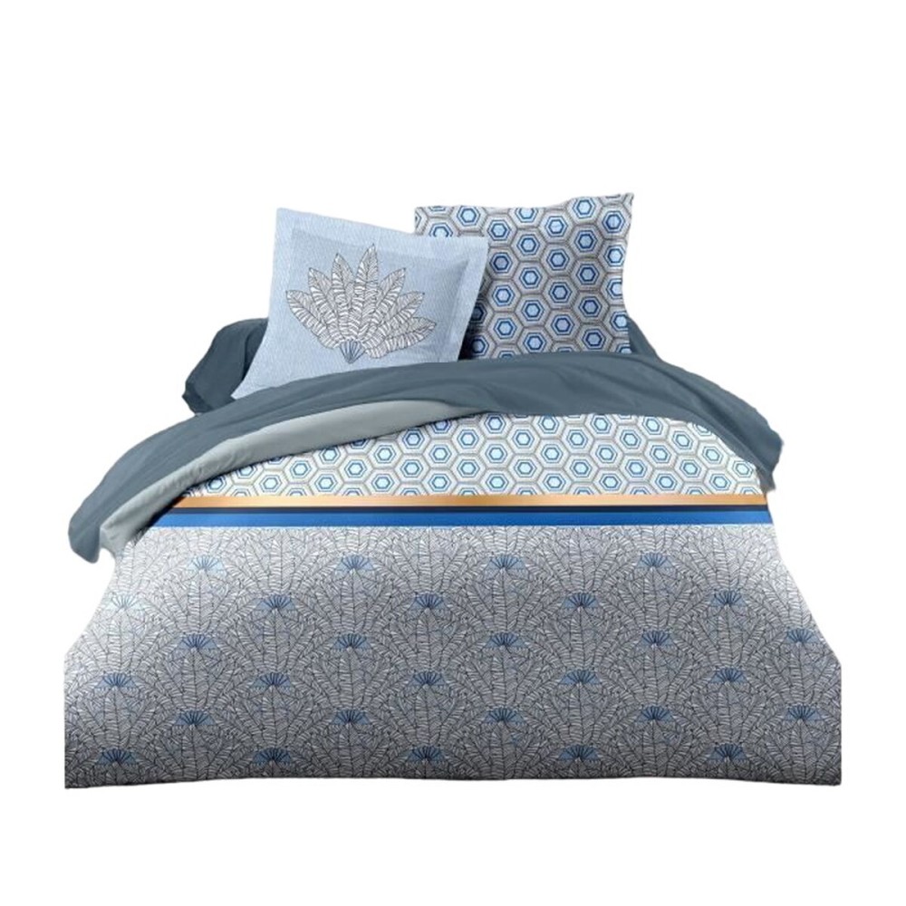Set husă de pătură HOME LINGE PASSION Pat dublu 220 x 240 cm Albastru