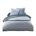 Set husă de pătură HOME LINGE PASSION Pat dublu 220 x 240 cm Albastru