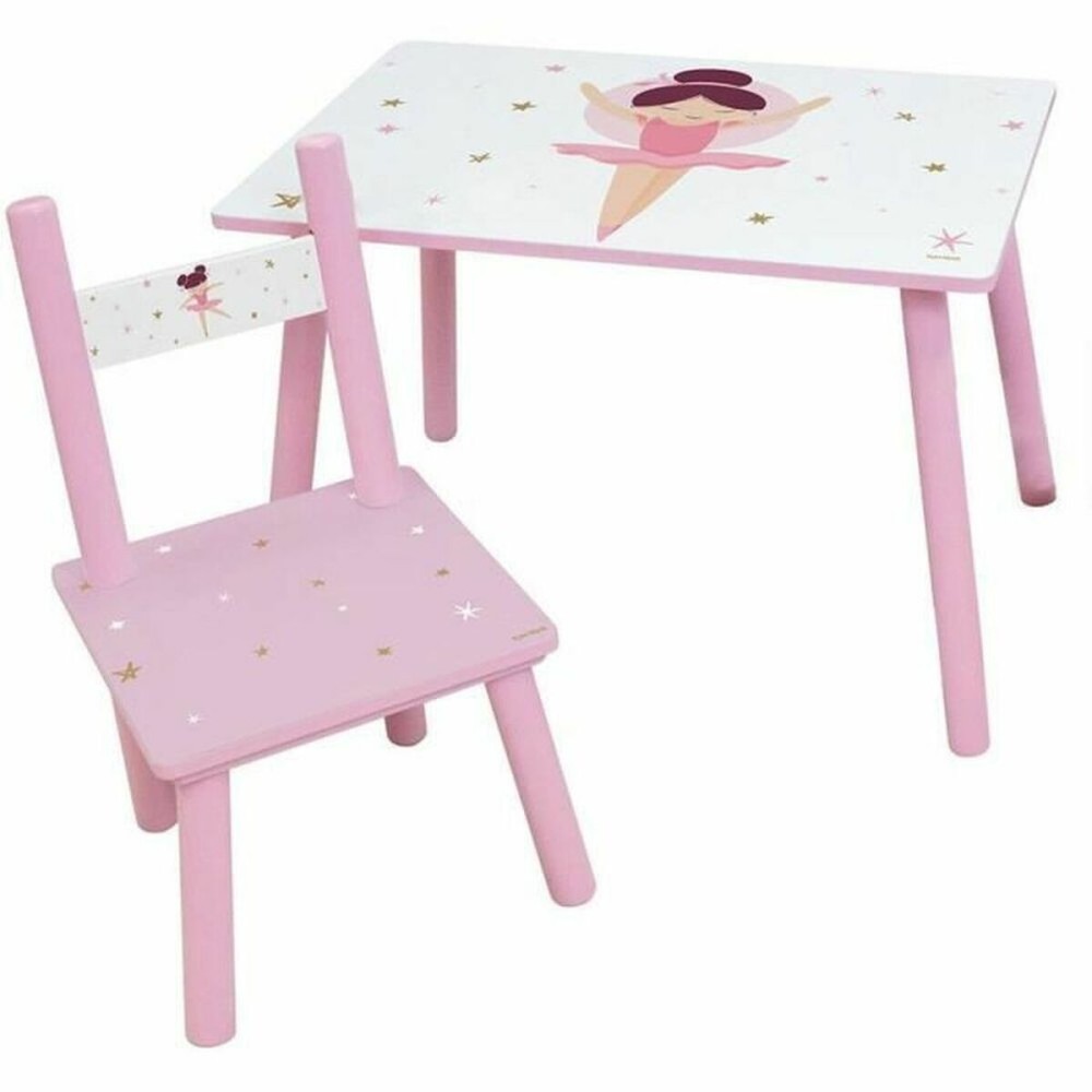 Set de Masă și Scaune pentru Copii Fun House Dancer Ballerina Infantil