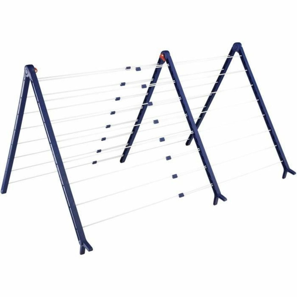 Suport de întins rufe Leifheit Bathtub Dryer Pegasus V 133 x 66,5 cm Albastru Alb Metal