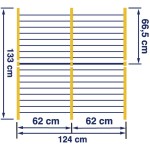 Suport de întins rufe Leifheit Bathtub Dryer Pegasus V 133 x 66,5 cm Albastru Alb Metal