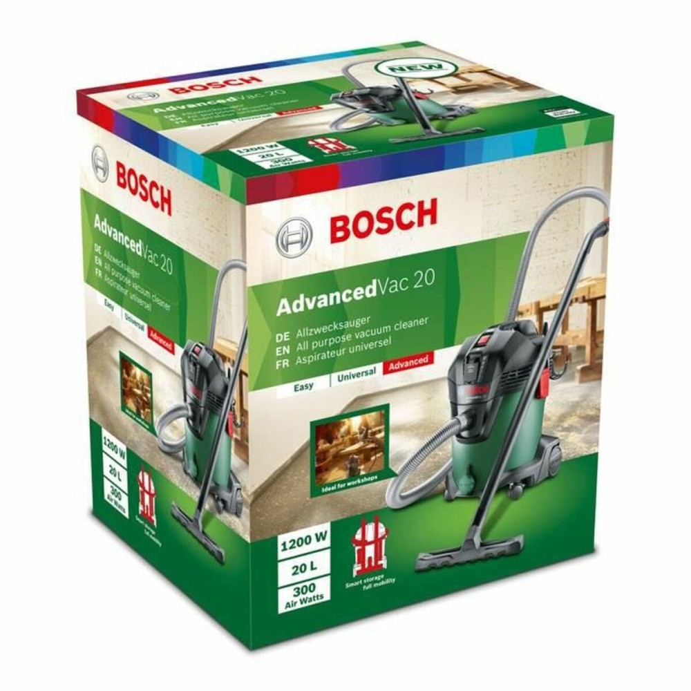 Aspirator de praf umed și uscat BOSCH  Advancedvac 20 1200 W 26 kPa 20 L