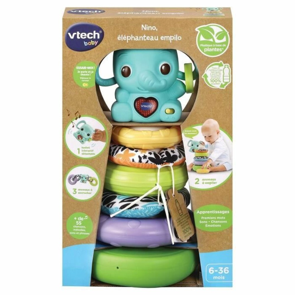 Jucărie pentru câini Vtech Baby NINO, ÉLÉPHANTEAU EMPILO 3 EN 1