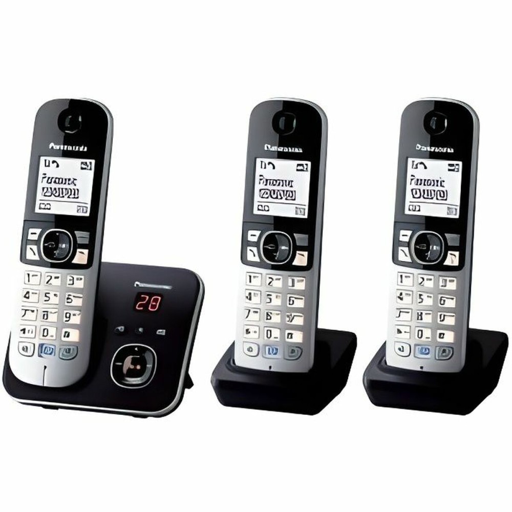 Telefon fără Fir Panasonic KX-TG6823 Alb Negru Negru/Argintiu