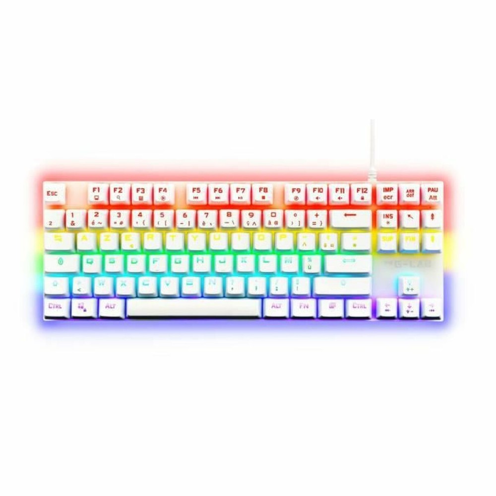 Tastatură Gaming The G-Lab Mercury AZERTY Alb